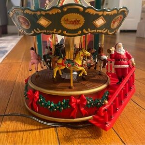 Good Times Go Round Carousel Musical Animated Light Up Christmas - 1998 Maisto